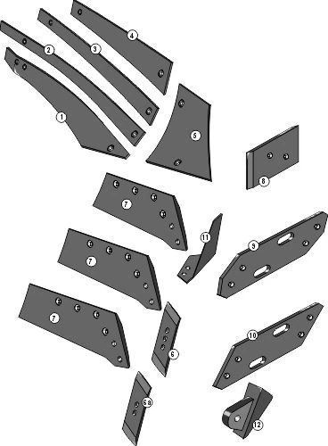 Explosionszeichnung Grégoire Besson Pflugkörper Typ B3-CV7